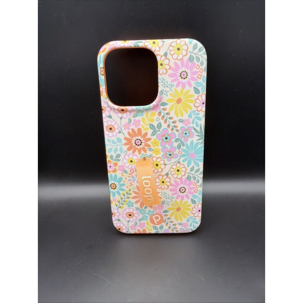 Loopy iPhone 14 Pro Max Case - Floral Burst - Super Loop Grip Silicone